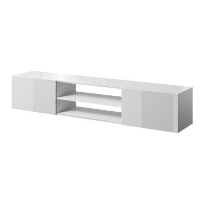 TV cabinet SLIDE 200K 200x40xH37 all in white gloss