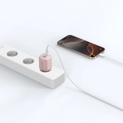 6. Tech-Protect NCM33W 2-port PD33W/QC3.0 wall charger - pink