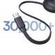 12. Baseus Free2Pull Mini 100W 3in1 USB-C Retractable Cable - 2xUSB-C 1.2m - Black