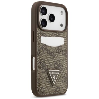 4. Guess 4G nauble Card Triange Case for iPhone 18 Pro / 17 Pro – brown