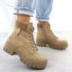 4. Women's beige ankle boots on a block heel Rieker 74532-60