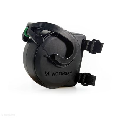 Wozinsky WLH-K2 tow rope for children's bike 2.6 m self-retracting - black