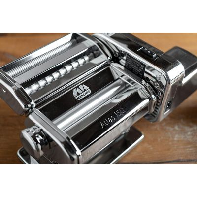 2. Atlas Pasta Machine with Motor, Stainless Steel, Silver