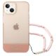2. Guess GUHCP14MHGCOHP iPhone 14 Plus 6.7" pink/pink hardcase Translucent Pearl Strap