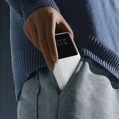 8. Mini power bank with built-in cables Joyroom JR-PBC06 30W 10000mAh - white