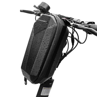 7. Wozinsky Waterproof Scooter Handlebar Bag, Scooter Bag, 4 L, Black (WSB2BK)