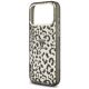 6. Guess IML Leopard Glitter Triangle Logo MagSafe Case for iPhone 17 Pro Max / 18 Pro Max - Black