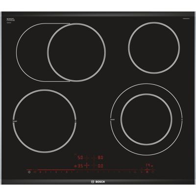 5. BOSCH PKN675DP1D ceramic hob (4 cooking zones; black)