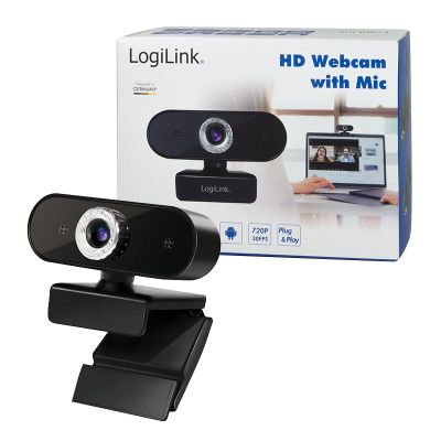 11. LogiLink UA0368 Webcam 1280 x 720 px USB 2.0 Black