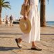 5. Women's gold leather flip-flops Vinceza 66914