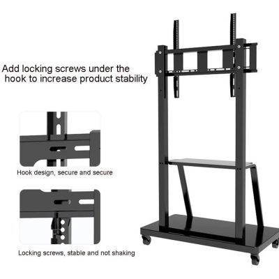 17. TECHLY MOBILE TV STAND LED/LCD/PDP 55-100 INCHES 150KG WITH SHELF ICA-TR30