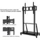 17. TECHLY MOBILE TV STAND LED/LCD/PDP 55-100 INCHES 150KG WITH SHELF ICA-TR30