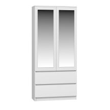 SS-90 WARDROBE MIRROR - WHITE