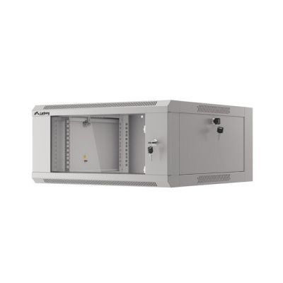 5. LANBERG WALL-MOUNTED CABINET 19" 4U 570X600 QUICK ASSEMBLY (GRAY, FLAT PACK) WFFA-5604-10S