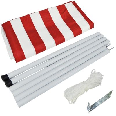 13. TENT ROOF SUN SAIL WITH POLES 3X1.7M RED