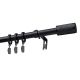 Extendable Single Curtain Rod Ø 19 mm GAMA Black 140–220 cm with Rings – KOWALSKI