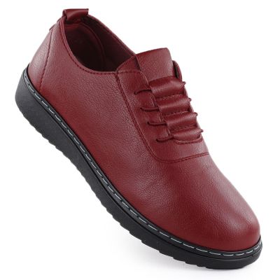Women's comfortable burgundy shoes UNISOFT 5933