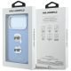 8. Karl Lagerfeld Saffiano with Karl & Choupette Heads Pins & Logo case for iPhone 18 Pro / 17 Pro - light blue