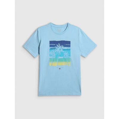7. Men's regular printed T-shirt 4F 4FRSS26TTSHM4291-34S