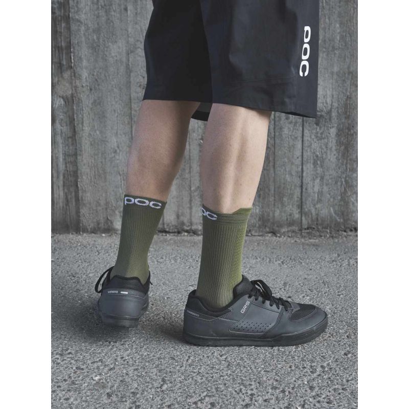 2. POC Lithe Mtb Sock Mid Green Cycling Socks