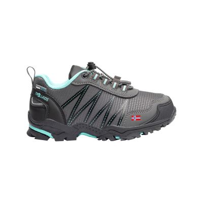 8. Trollkids Kids Trolltunga Hiker Low waterproof hiking shoes for boys/girls, anthracite/mint (155-609)