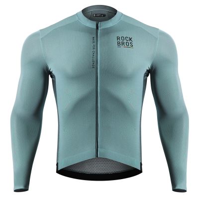 Rockbros 15120015018 ROAD TO SKY men's cycling jersey long sleeve L - gray-blue