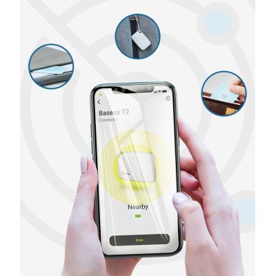 8. Baseus T2 keychain mini wireless key and other object finder white (ZLFDQT2-02)