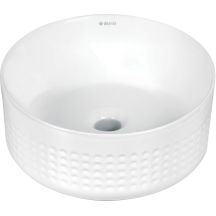 Asymmetrical ceramic countertop washbasin