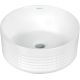 Asymmetrical ceramic countertop washbasin