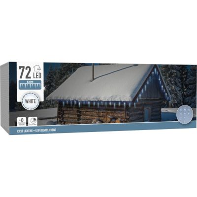 15. LAMPS LIGHT CURTAIN ICICULARS OUTDOOR 72 LED COOL WHITE TIMER