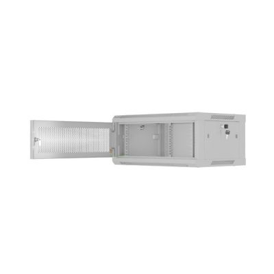 6. WALL-HUNG RACK CABINET 19" 4U 600X450 GRAY PERFORATED DOOR LANBERG (FLAT PACK)