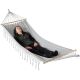 3. GARDEN HAMMOCK FOR 1 PERSON 200X100CM WITH SPREADER BAR AND FRINGE MIAMI GRAY
