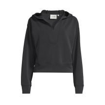 CASALL Peachy V-Neck Hoodie Black