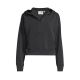 CASALL Peachy V-Neck Hoodie Black