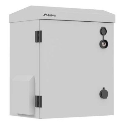 13. WALL-HUNG RACK CABINET 10" HERMETIC IP55 WALL/POLE MOUNTING 320X220X400 GRAY LANBERG (ASSEMBLED)