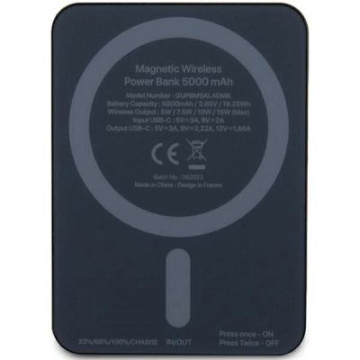 3. Karl Lagerfeld NFT Outline Ikonik MagSafe 5000mAh induction power bank - black