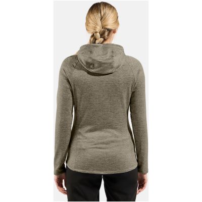 3. Women's ODLO TENCIA Mid Layer Hoody Full Zip, Beige