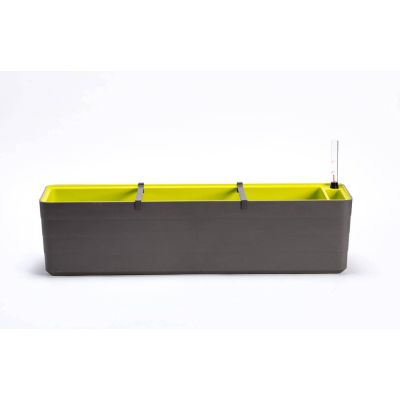URBALIVE BERBERIS Rectangular Self-Irrigation Planter 80 x 20 cm, Gray-Brown