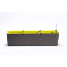 URBALIVE BERBERIS Rectangular Self-Irrigation Planter 80 x 20 cm, Gray-Brown