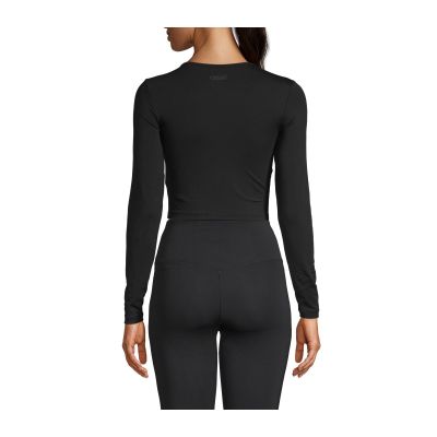 7. CASALL Crop Long Sleeve T-shirt black