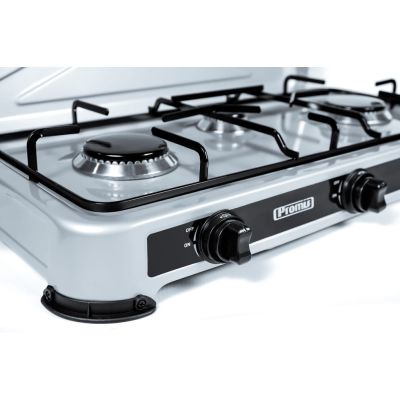 4. PROMIS KG400S GAS STOVE, 4-BURNER, SILVER