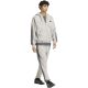 6. Men's adidas Essentials 3-Stripes Fleece Tapered Cuffed Pants Gray KY4127