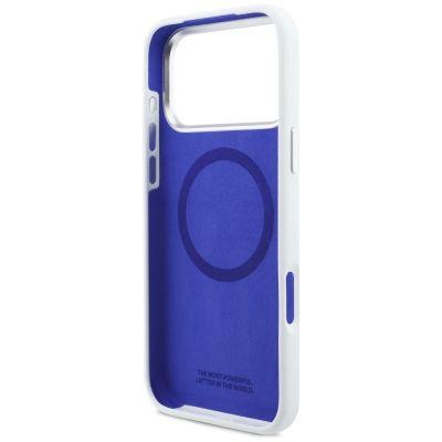 7. BMW M Silicon Horizontal Line MagSafe Case for iPhone 17 Pro Max - White