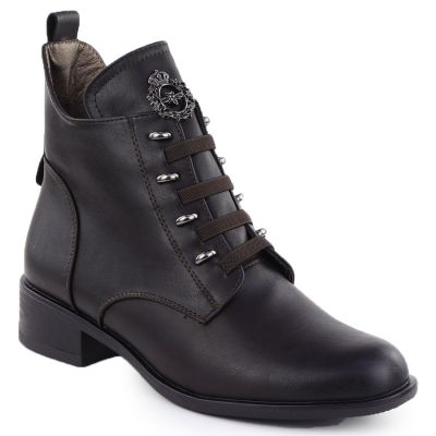 13. Jezzi W JEZ412C insulated flat ankle boots, brown