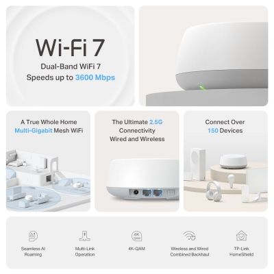 5. TP-LINK DecoBE25 mesh system (2-pack)