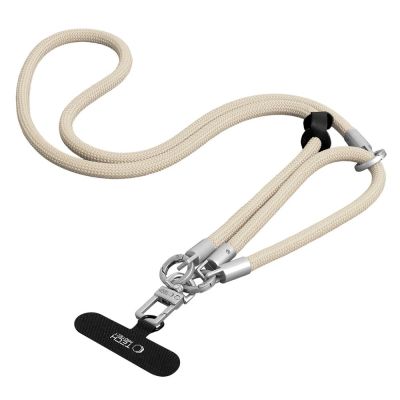 13. Tech-Protect C10S Crossbody Phone Lanyard (114 cm) + Wrist Strap (31 cm) - Beige Titanium