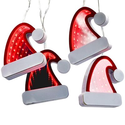2. LAMPS WIRES GARLAND LED SANTA CLAUS HATS USB