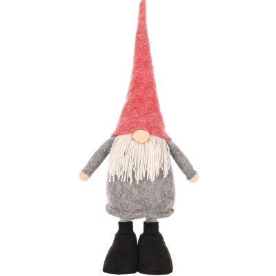 13. DECORATIVE GNOME ON TELESCOPIC LEGS 64-79CM GRAY