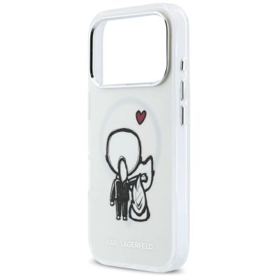 6. Karl Lagerfeld Karl & Choupette Back MagSafe Case for iPhone 17 Pro Max - Clear