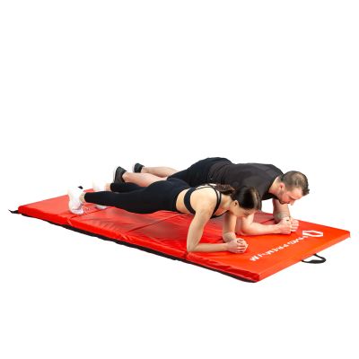 4. Folding gymnastic mattress red 2400x1200x50mm HMS MGS01